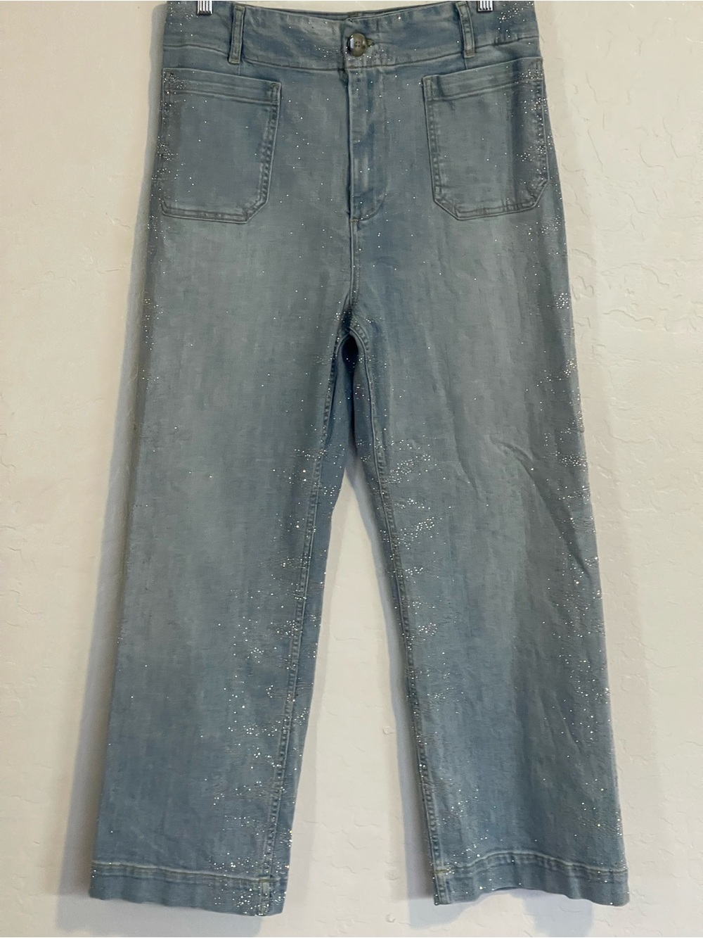 Maeve The Colette Full Length Rhinestone Jeans Size 33